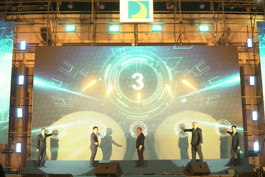 A group of men on stage with lights

AI-generated content may be incorrect.